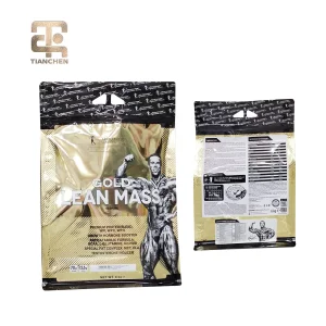 China Flat Bottom Bag / Aluminum Foil Plastic Bag Recyclable with Zipper for Protein Powder Packaging Manufacturers, Manufacturer