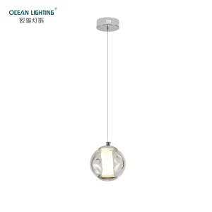 Simple Design Hotel Lobby & Home Decor Indoor Modern Decorative Style LED Glass Shade Suspended Pendant Lighting