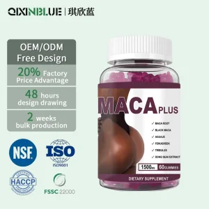 OEM LOGO Private Label Beauty Products Herbal Supplement Black Butt Hips Enlargement Firming Lifting Maca Root Gummies