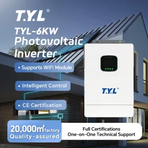 High Performance TYL TYL-6KW 6kW Single Phase Hybrid Solar Inverter 99% Efficiency 40A Output 50/60Hz for Home Use 220-240V
