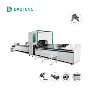 Dispositivo de corte de tubos de precisión para soporte de panel solar, nuevo soporte de energía, tubo rectangular de hierro, marco de soporte en forma de H, fábrica de mecanizado, máquina de corte láser de fibra para tubos de metal