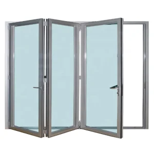 New in Windproof Standard Size Tempered Glass Folding Aluminium Bifold Window