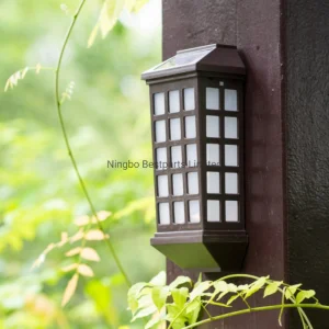 Wholesale Warm White Outdoor Decoration Waterproof Solar Fence Wall Decorate Lantern Classic Garden Solar Wall Lamp Quality Garden Light