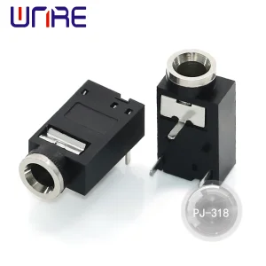 China PJ-318 Headphone Socket with Audio and Video Connector Black Factory, Company