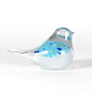 Glass Arts Crafts European Blue Stained Color Solid Sculpture