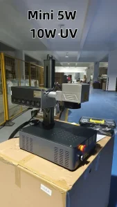 Auto Focus Mini 5W UV Laser Printing Machine for Glass PCB Pet Plastic 10W UV Engraver with 4 Lens Options D80 Rotatory