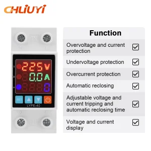 63A Single-phase Adjustable Overvoltage And Undervoltage Protector