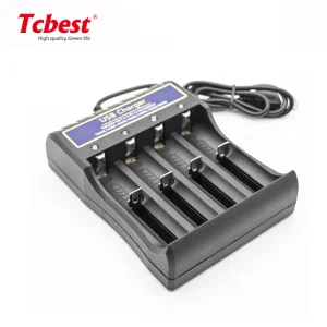 Super Power AC 100-240V Rechargeable Battery 4 Slots Ni-MH Ni-CD 1.2V AAA AA Lithium Ion Battery Charger with LED Indicator
