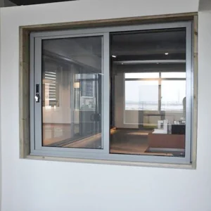 Modern Windproof Aluminum Vertical Sliding Glass Windows Custom for Bedroom and Villa