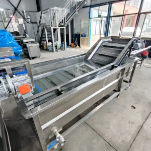 Máquina descascadora de batatas industrial, máquina de corte de vegetais e frutas, equipamento de branqueamento para alimentos em conserva ácida, linha de produção de cortadores de vegetais