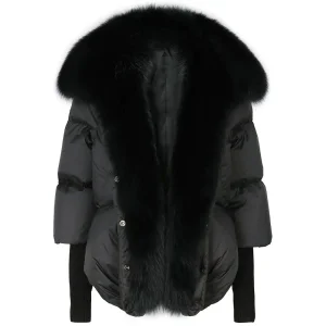 Modern Black Fur Coat