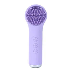 Facial Massager Face Cleaning Brush Skin Scrubber Silicone Electric Facial Cleansing Brush Waterproof Ipx7 with CE
