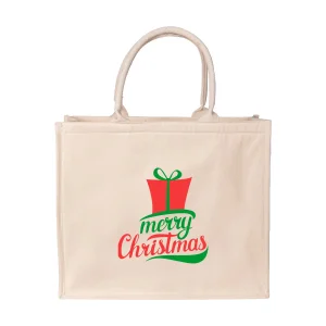 Custom Logo Tote Bags in Jute Burlap