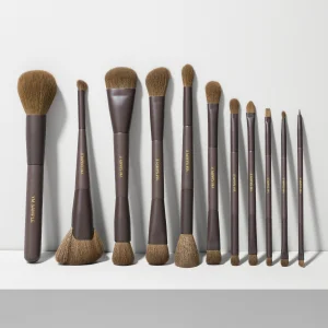 YM Custom Logo Brown Vegan High Quality Makeup Brush Set