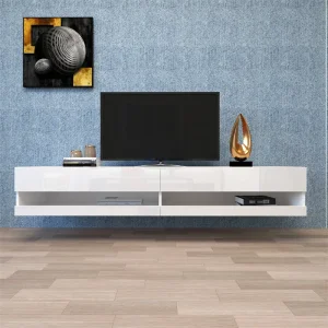 Floating TV Stand White