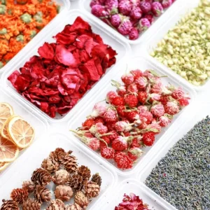 Handmade Dried Flower Rose Lavender Lemon Slices Cinnamon Pine Cones DIY Candle Material Flower