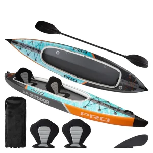 Hight Quality Pedal Kayak Fishing 2 Person 30*90*40cm Inflatable Tandem Fishing Boat Kayak with Seat