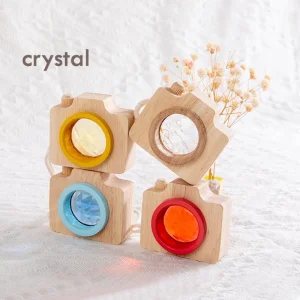 Crystal Wooden Montessori Teether Toys
