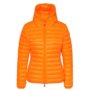 Women's Trendy Winter High Quality Nylon Puffer Jacket Solid Color Bubble Coat Hooded Zipper XL Thick Fabric Heated Logo