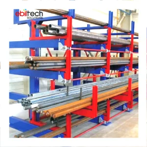 Industrial Warehouse System Steel Square Tube Storage Manual Drive Telescopic Cantilever Arm Rack CE Certified Corrosion
