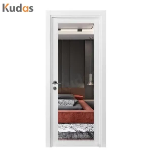 Porta de vidro exterior de duas folhas em estilo francês, porta de PVC para interiores, portas de madeira
