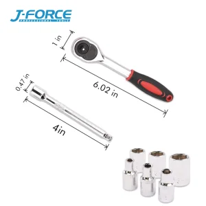 1/4 Inch 12PCS Repair Car Tool Multi-Function Socket Wrench Set