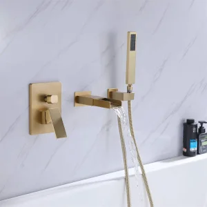 Waterfall Gold Bath Faucet