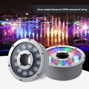 RC IP68 Waterproof Fountain Light Multi Color Submersible LED Underwater Light for Fish Tank Pond Swimming Pool Spa Party Park