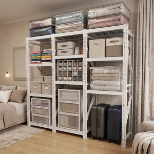 Multi-layer Adjustable Light Duty Steel Plate Type Corrosion Protection Powder Coated Storage Shelf Warehouse Shelving Garage
