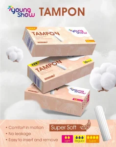 Tampons de Algodão Orgânico - Sem Aplicador com Super Absorção