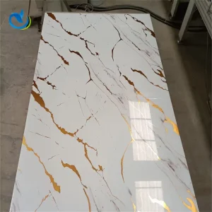 Arris Building Material Home Decoration PVC Wall Carbon Crystal Board WPC Bamboo Charcoal Fiber UV Marble Panel Marble Sheet Stone