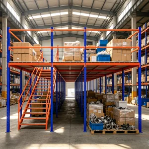 Durable Powder Coating Steel Mezzanine Loft Rack