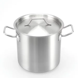 Hot Sale Heavy-Duty Stainless Steel Stock Pot with Lid Popular Cookware Equipment