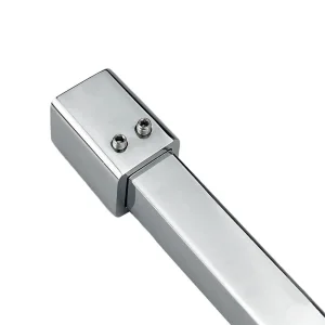 Bathroom Frameless Glass Door Fixing Bracket 0-45 Degree Brass Connector Square Support Bar