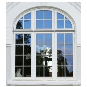 Ventana Fija de Cristal Arqueada de Aluminio con Privacidad y Protección UV