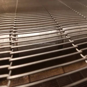 Custom Chain Driven Stainless Steel Wire Mesh Conveyor Belt High Temperature Metal Band Width 300 500 800mm