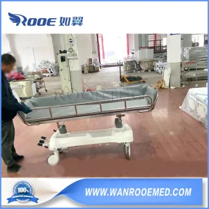 Stainless Steel Professional Nursing 3 Functions Hospital Bath Bed Hydraulic Patient Shower Trolley