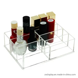 Organizador de Maquillaje de Plástico Acrílico para Almacenamiento de Esmalte de Uñas y Cosméticos
