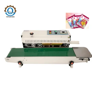 Continuous Band Sealer Without Ink Roller CE Certificate Horizontal Vertical Film Bag Sealing Machine