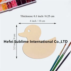 Wooden Duck DIY Crafts Unfinished Hanging Tags Ornaments for Wedding Birthday Decoration