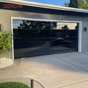 Smart Sectional Glass Garage Doors for Villa Home
