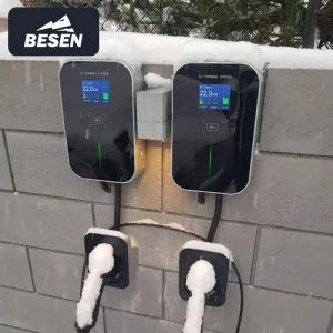 Besen Factory ODM OEM 7kw 11kw 22kw Type 2 IEC62196 Standard Electric Vehicle Fast EV Car Charger Wallbox Charging Station