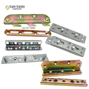 Yanyang Furniture Hardware Bed Connectors Fastener Frame Metal Bed Rail Brackets Conector De Cama