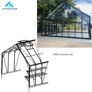New Upgrade Super Strong Wind Resistance 140km Toughened Glass Greenhouse Outdoor Backyard Aluminum Frame Garden Greenhouse