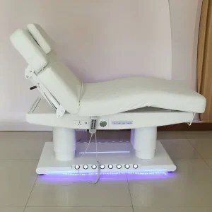Luxury SPA Heated Treatment Massage Bed Vibrating Beauty Salon Electric Medical Facial Eyelash Beauty Massage Table Bed with Light