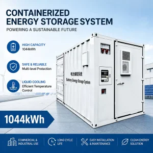 1mwh Liquid Cooled Containerized Bess LiFePO4 Battery Energy Storage for Industrial Commercial Use