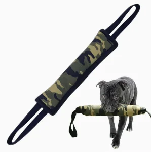 Dog Training Camouflage Canvas Bite Stick, Bite and Pick up Teething Dog Bite Stick, Bite Target Dog Interactive Pet Toy