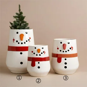 Cheap Holiday Snowman Ceramic Pots VDLK2404269