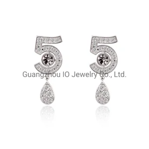 Copper Jewelry Earrings Latest Design Number 5 Fashion Jewelry Accessory for Women