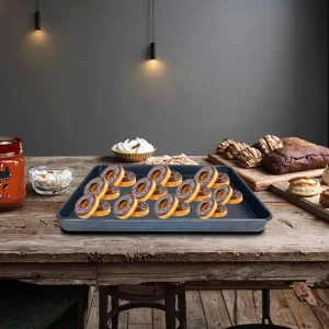 Stainless Steel Bread Pizza Cake Baking Dishes Pan 16*24 Inches Cookie Sheet Multi-layer Coating European Style Food Safe Hand